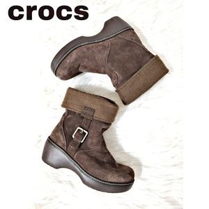 CROCS Cobbler Suede Ankle Boots
